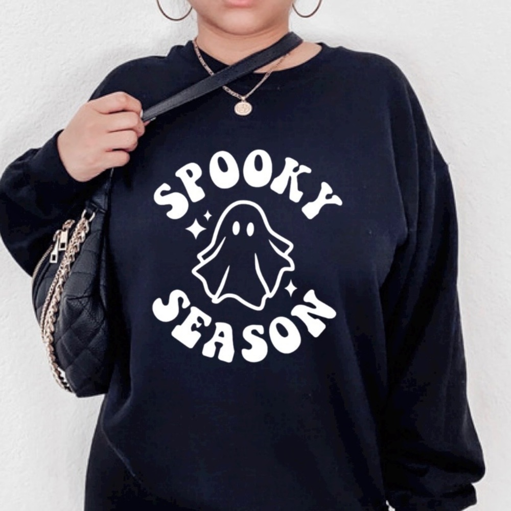 Spooky Season Crew Neck Long Sleeve Sweatshirt